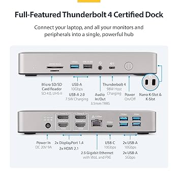 Amazon.com: StarTech.com Universal USB4 & Thunderbolt 4